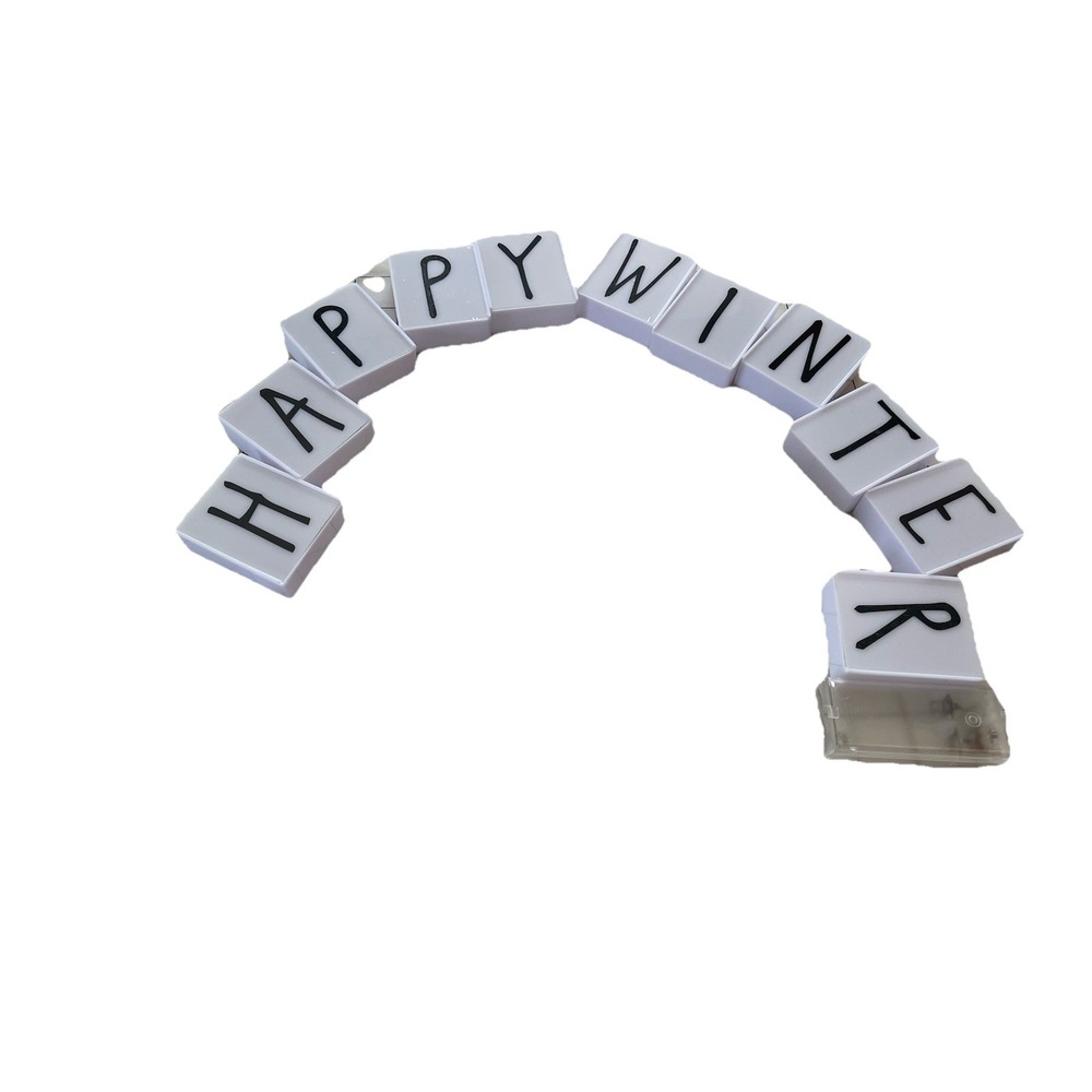 Lighted Sign Changeable Letters 12" Square Illuminated Display AA Battery Op